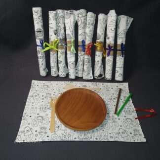 5 set de table à colorier lavable