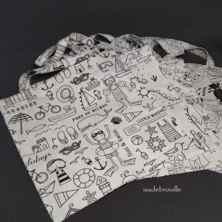 tote bag à colorier lavable