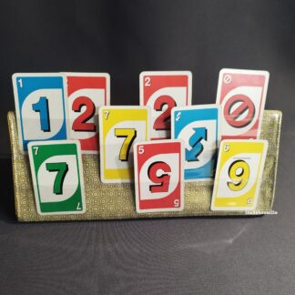 porte carte à jouer géométrie doré