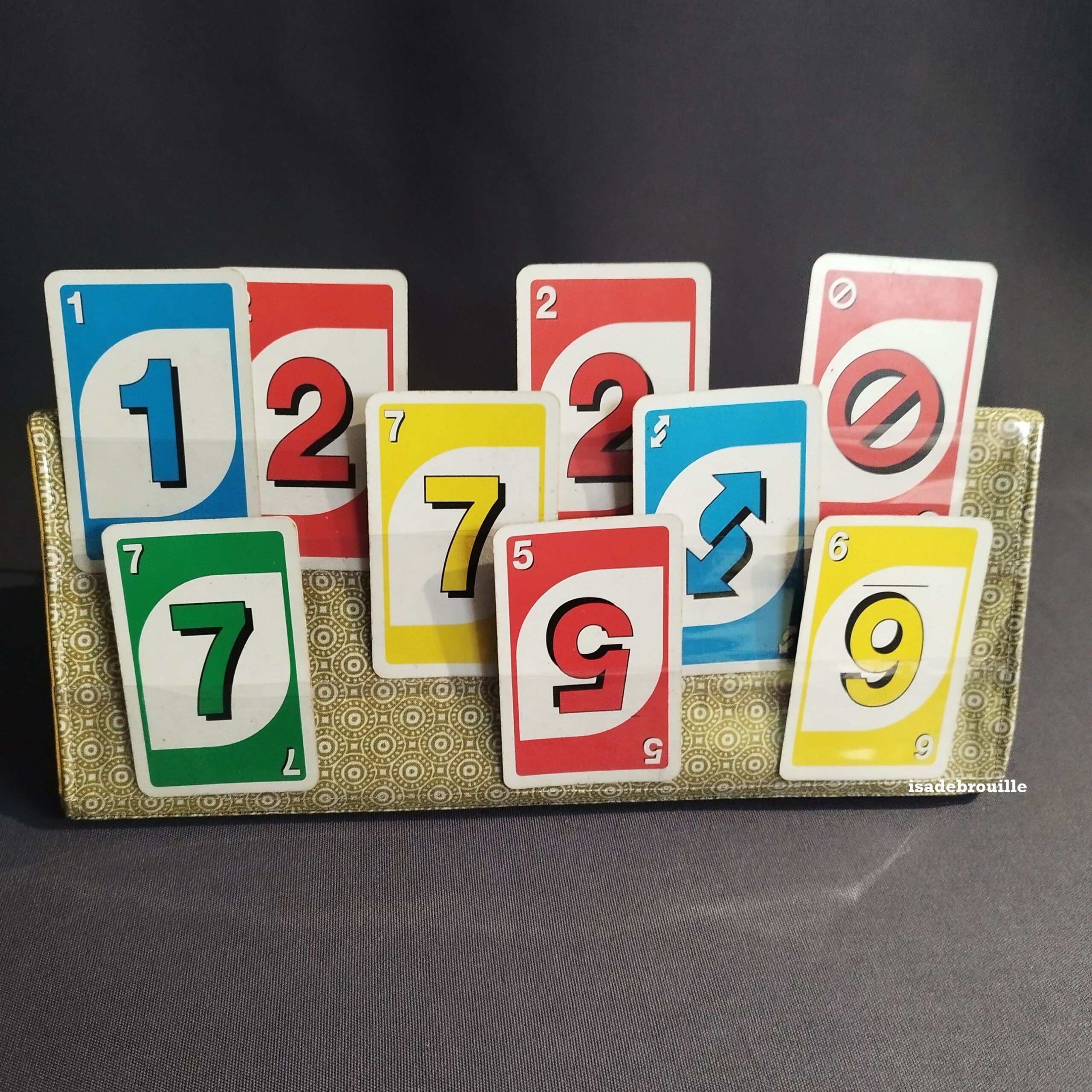 porte carte à jouer géométrie doré