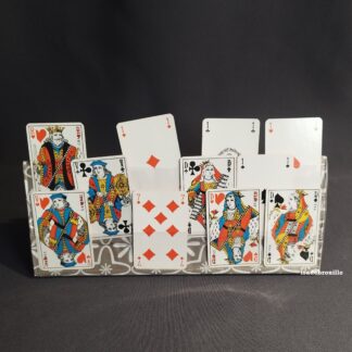 porte carte à jouer géométrie taupe